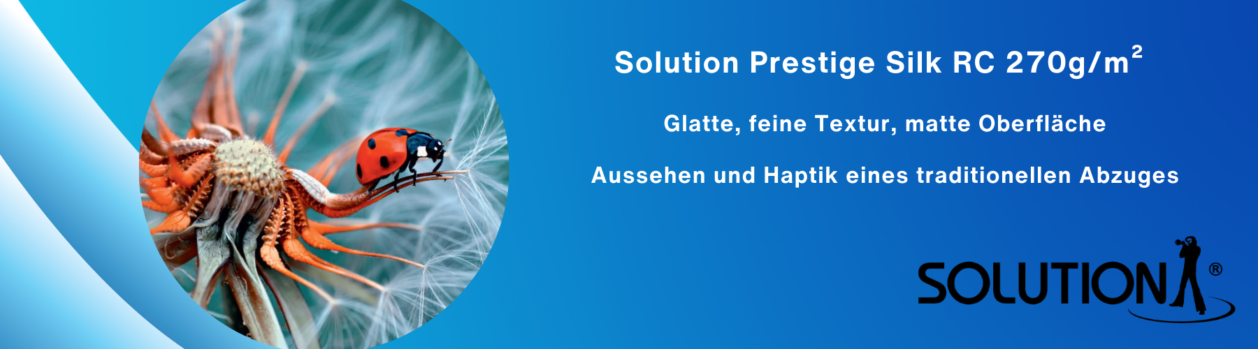 Produktabbildung: Solution Prestige Silk RC 270g/m² – seidenmattes warmtoniges Fotopapier für brillante Farbdrucke