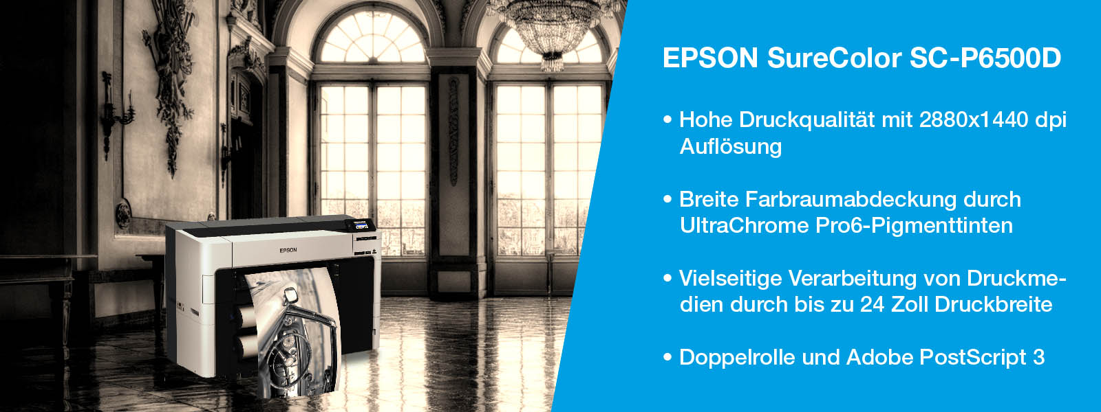 Epson SureColor SC-P6500D in einer Galerie stehend