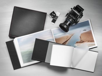 Hahnemühle Inkjet Lederalbum soft, rote Schmucknaht
