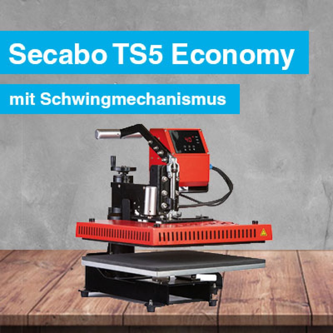 Secabo TS5 Economy, modulare Transferpresse 38cm x 38cm