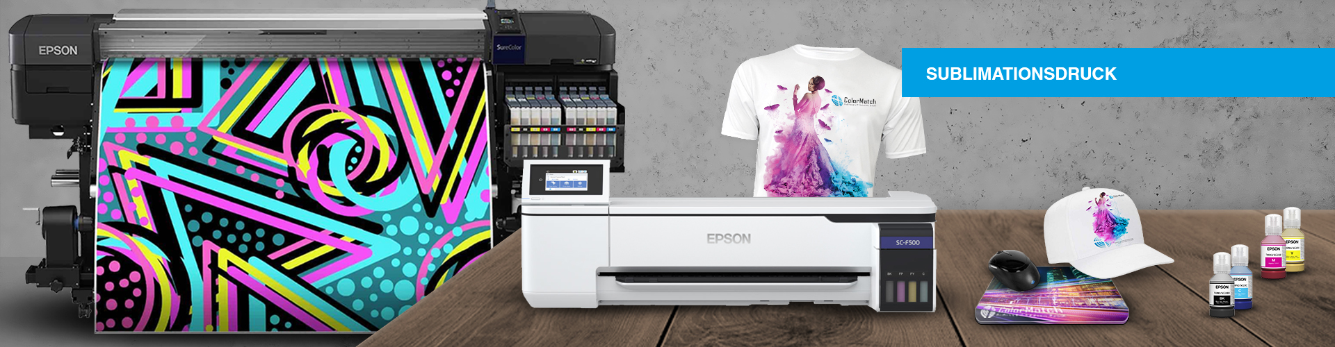 Sublimationsdruck mit der Epson SureColor F-Serie />