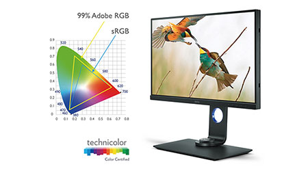 Adobe RGB, Hardwarekalibrierbar und IPS-Technologie durch 10 Bit IPS-Panel mit 14 Bit Look-Up-Table,
