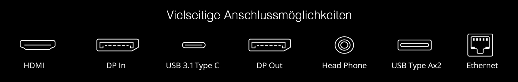 ViewSonic Monitor VP2768a Vielseitige Anschlussmöglichkeiten