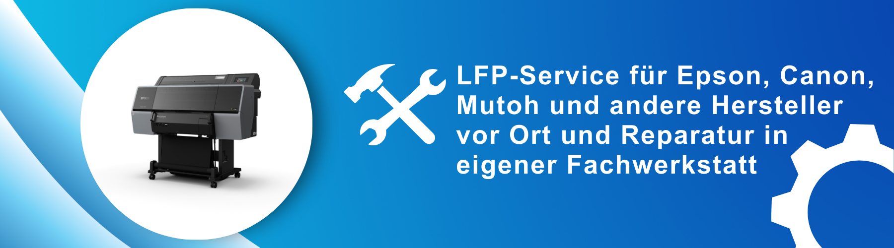 LFP-Service für Epson, Canon, Mutoh und andere Hersteller