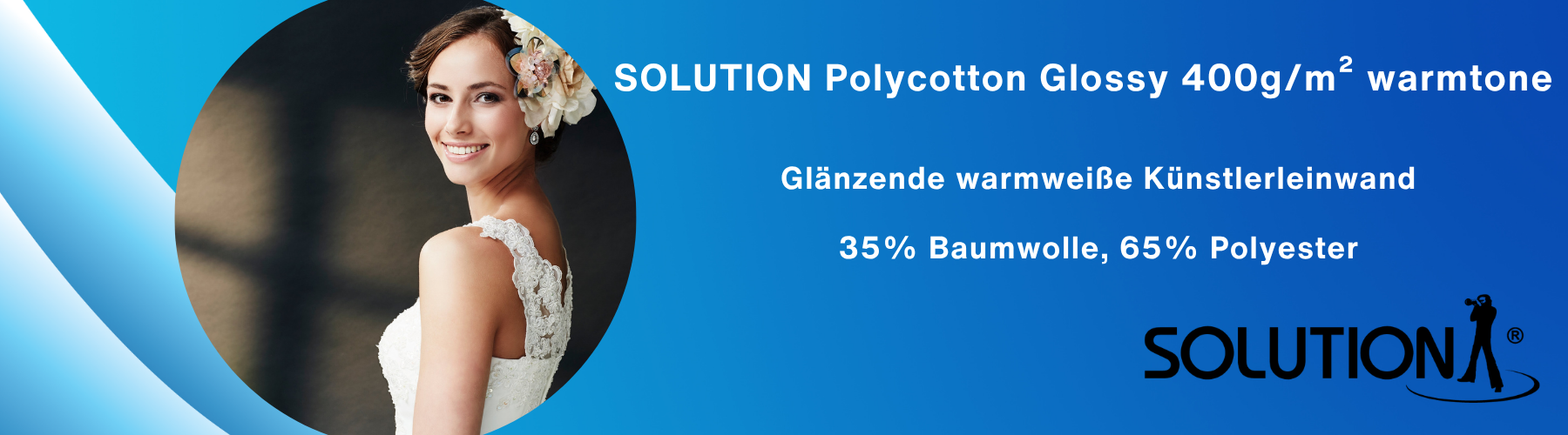 Solution Canvas Pollycotton Glossy 400g/m²