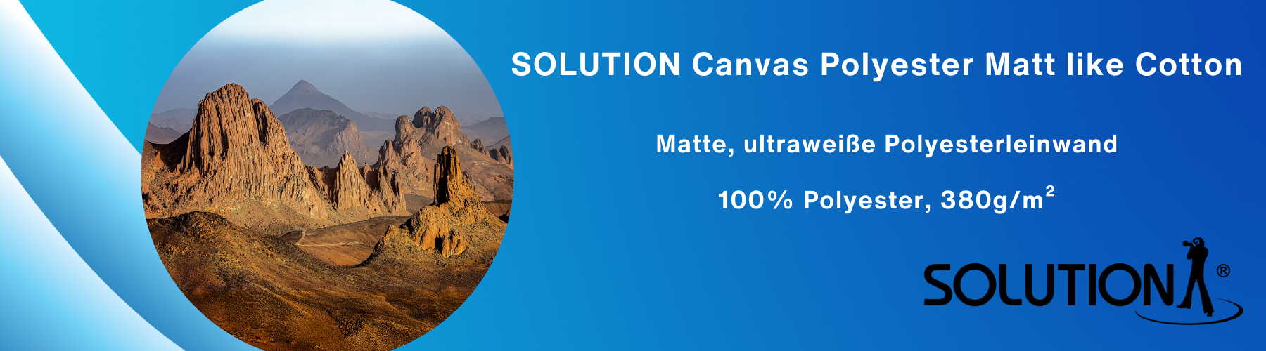 Solution Canvas Polycotton Matt like Cotton 380 g/m²