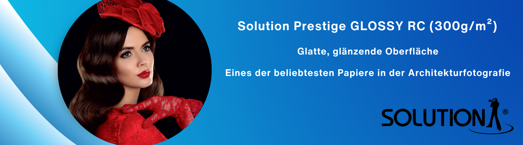 Solution Prestige Glossy RC 300 gsm - Mikroporöses Papier für brillante Drucke
