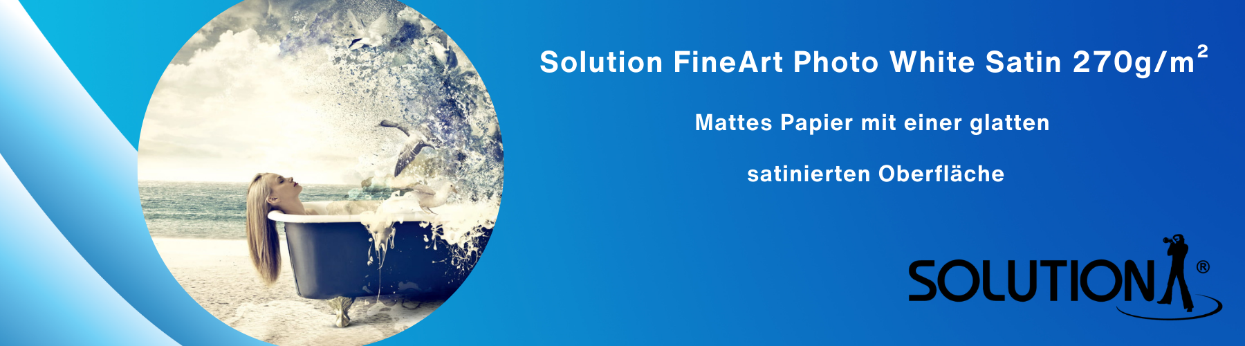 Solution Photo White Satin 270gsm – Mattes Premium-Papier für brillante Druckschärfe und Farbintensität