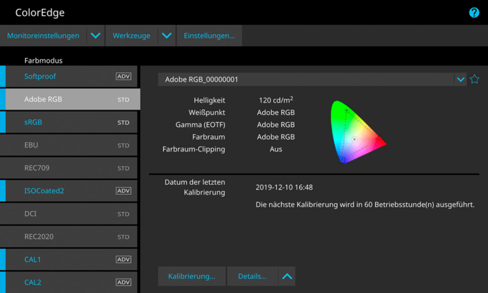 EIZO Software zur schnellen Kalibrierung und für den Druck