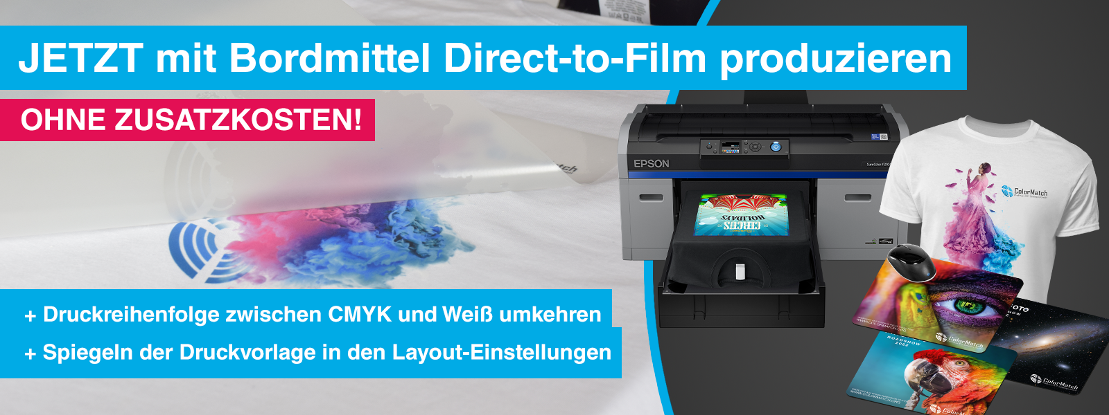 Epson Garment Creator - Bordmittel Direct-to-Film produzieren