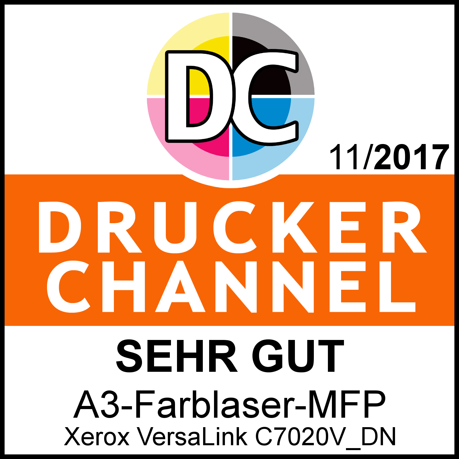 Druckerchannel Testergebniss Sehr gut