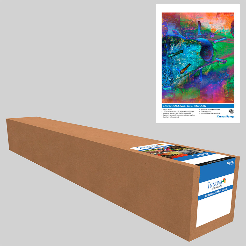 Innova - Exhibition Matte Polyester Canvas 260 g/m² IFA-052 — 17 inch (432 mm) 30m