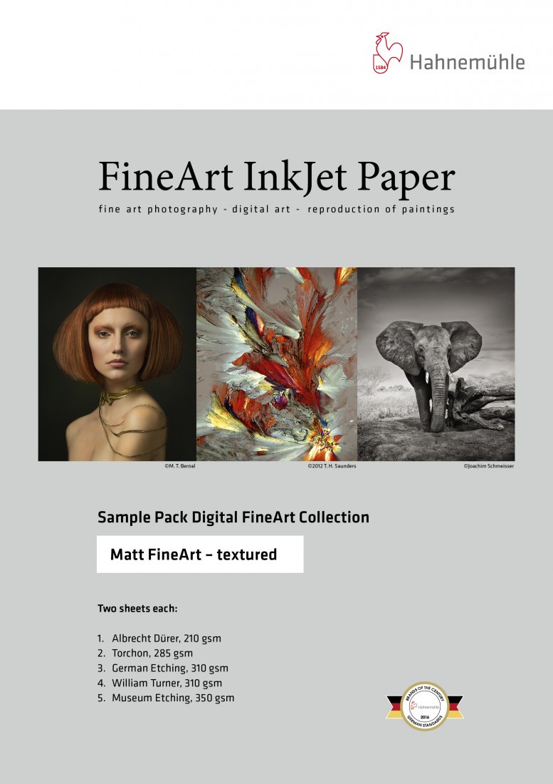 Hahnemühle Musterset – Matt Fine Art textured