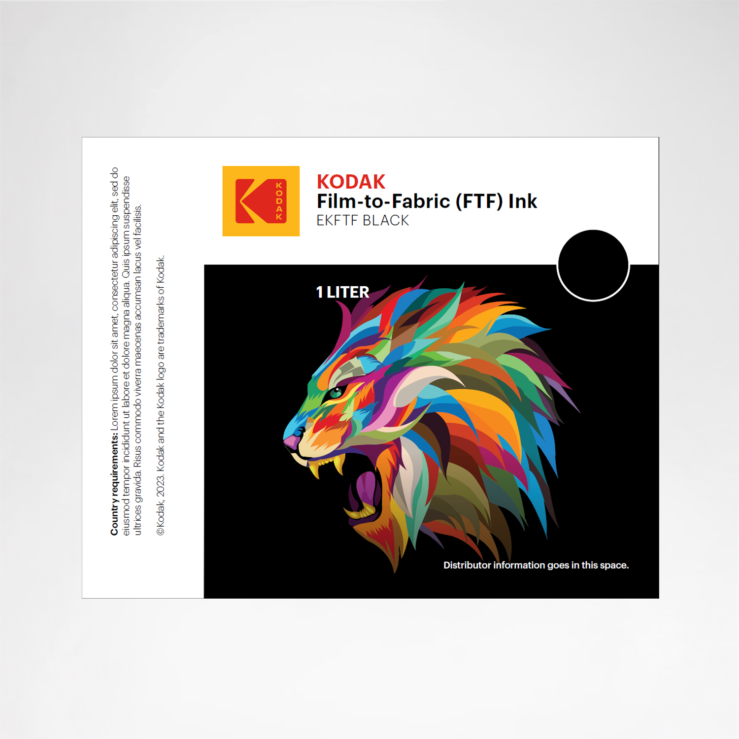 KODAK Film-to-Fabric (FTF) Ink – CMYK + White