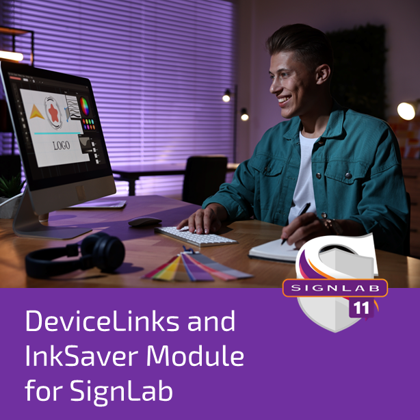 DeviceLinks- und InkSaver-Modul für SignLab