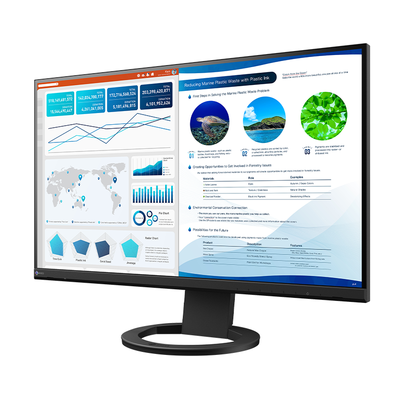 EIZO FlexScan EV2740S – 27 Zoll 4K-UHD Office-Monitor mit USB-C und 7 Jahren Garantie