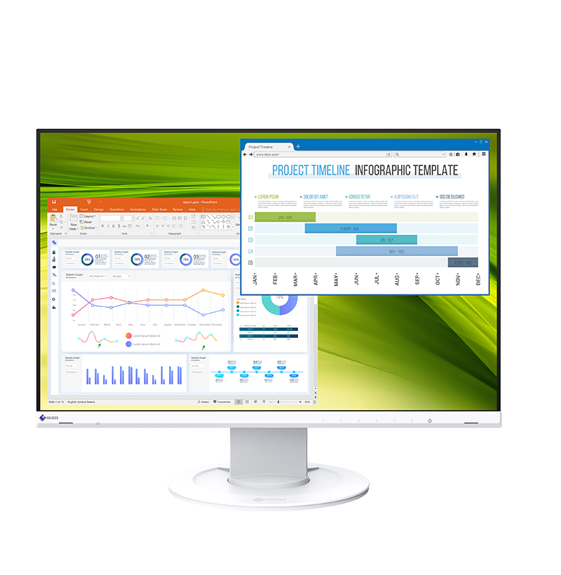 EIZO FlexScan EV2360 – 22,5 Zoll WUXGA Office-Monitor mit Auto EcoView und 5 Jahren Garantie