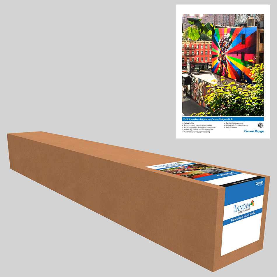 Innova - Exhibition Gloss PolyCotton Canvas 390 g/m² IFA-056 — 24 inch (610 mm) 15m