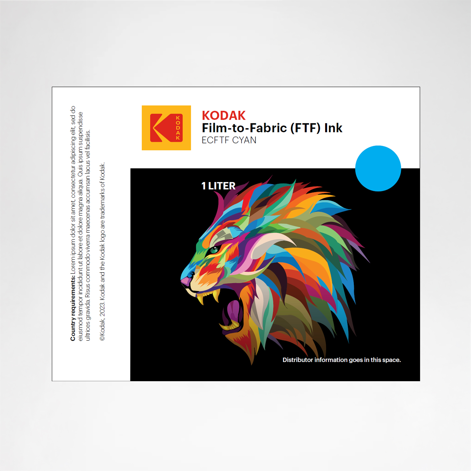 KODAK Film-to-Fabric (FTF) Ink – CMYK + White