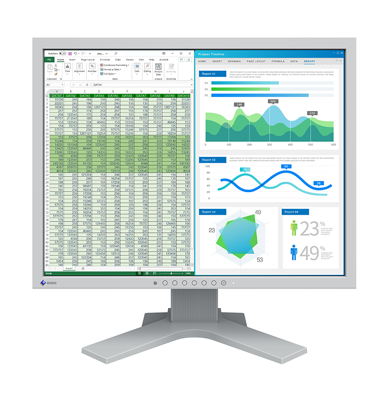 EIZO FlexScan S2134 – 21,3 Zoll UXGA Office-Monitor im 4:3-Format mit IPS-Panel