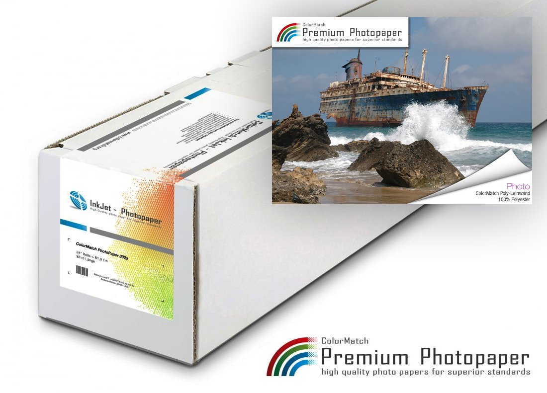 ColorMatch Poly-Leinwand 100% Polyester 260g/m² 25m