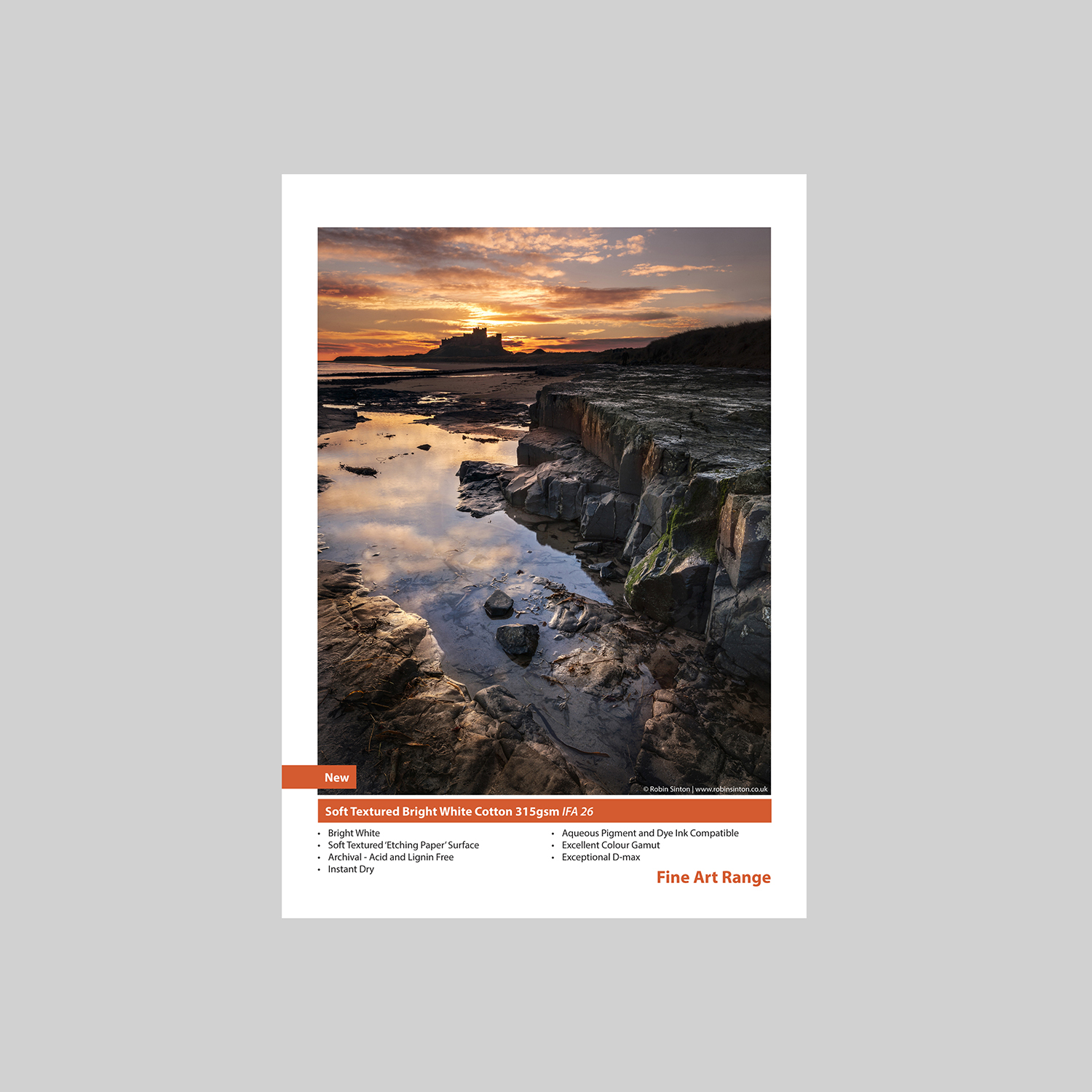 Innova - Soft Textured Bright White Cotton 315g/m² IFA26