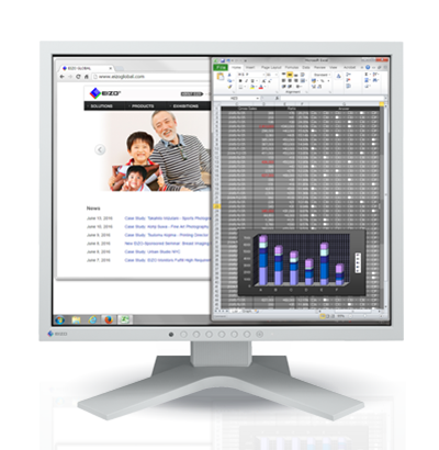 EIZO FlexScan S1934H – 19 Zoll SXGA Office-Monitor im 5:4-Format mit IPS-Panel