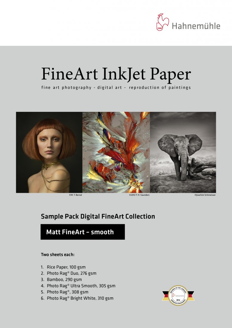 Hahnemühle Musterset – Matt Fine Art smooth