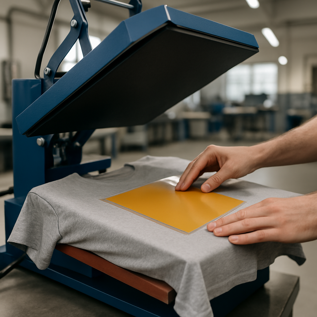 Transferpresse mit POLI-FLEX Reflex Folie