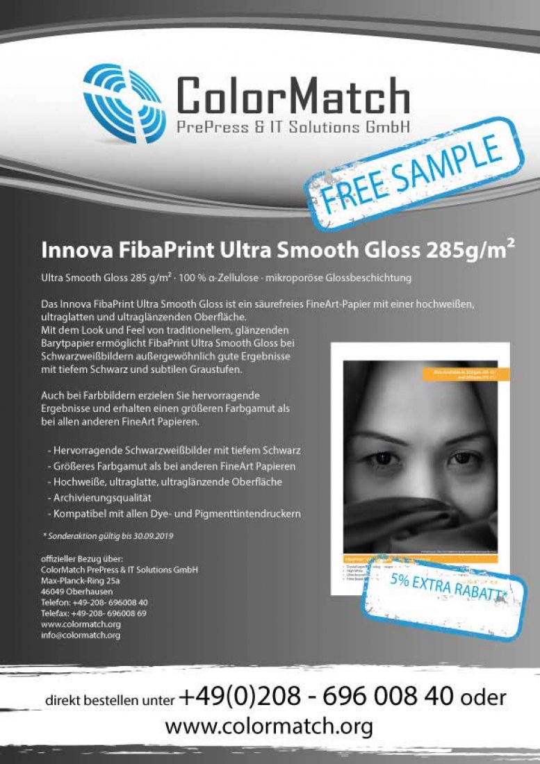Free Sample Innova FibaPrint Ultra Smooth Gloss 285