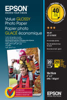 Value Glossy Photo Paper - 10x15cm - 2x 20 Blätter (BOGOF)