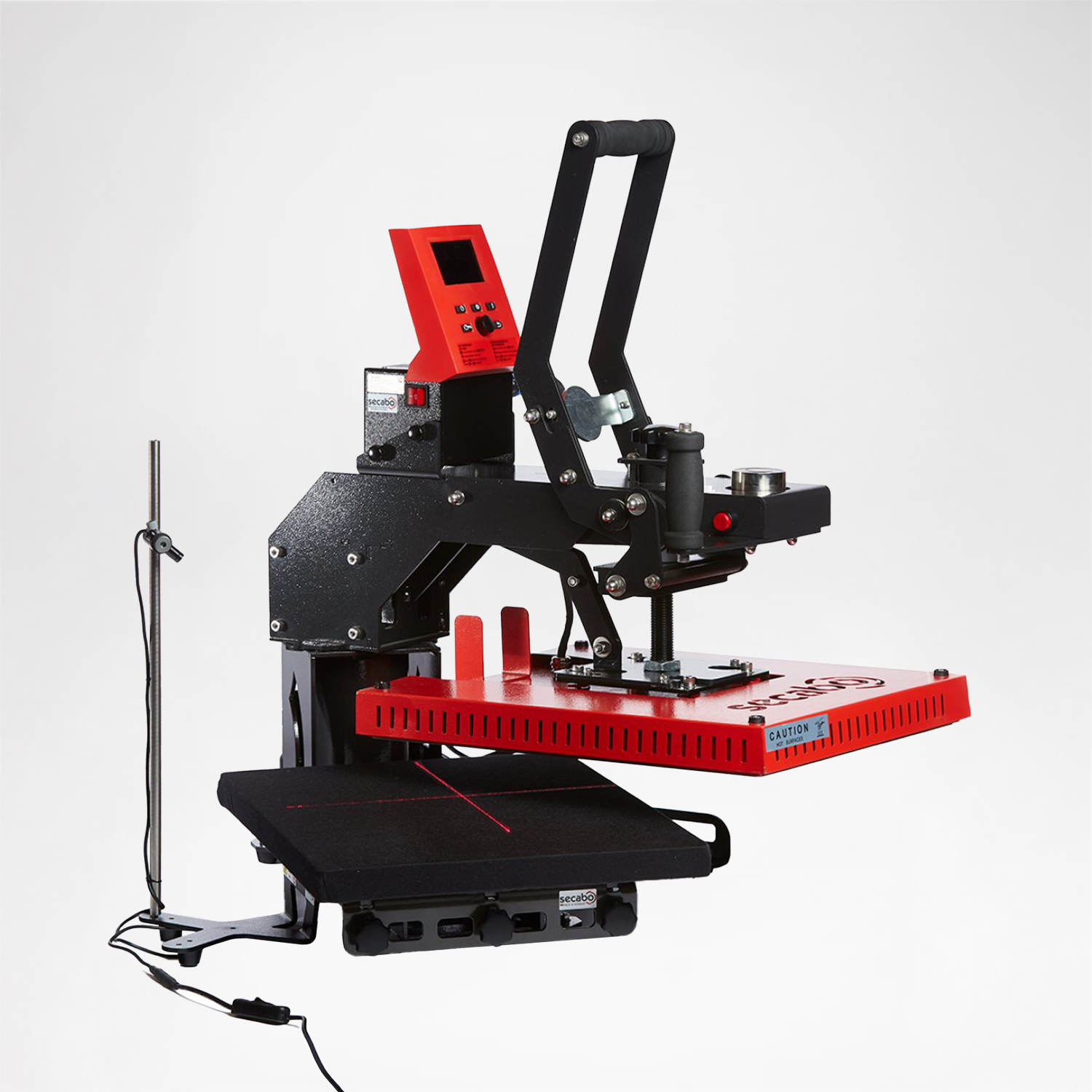 Secabo modularer Einzelkreuzlaser mit Zubehörhalter für Schnellwechsler