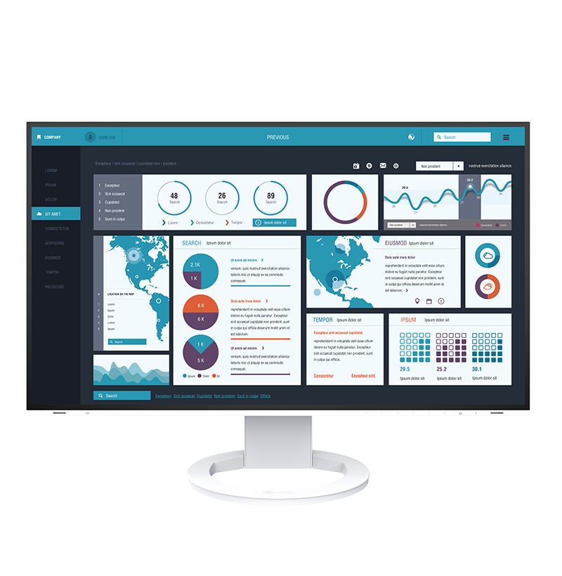 EIZO FlexScan EV2795 – 27 Zoll WQHD Office-Monitor mit USB-C-Docking, LAN und KVM