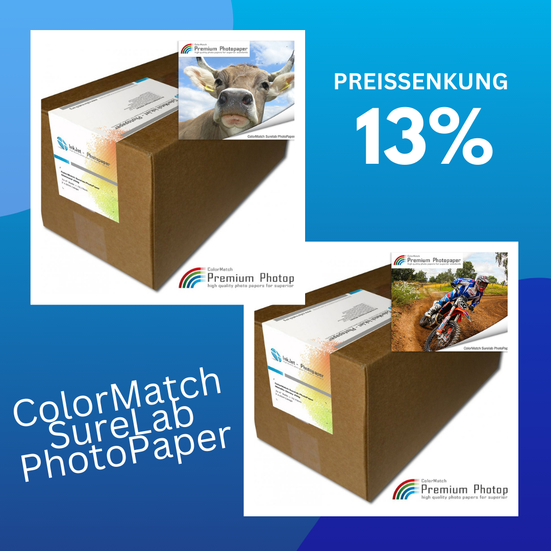 Ab sofort sparen Sie 13 % auf unsere hochwertigen SureLab-Fotopapiere